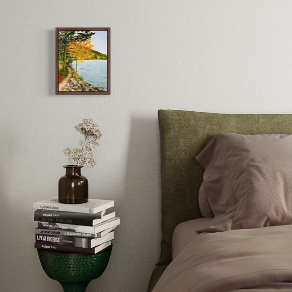 Original Oil Landscape Painting Autumn Landscape Acadia Jordan Pond Signed 8x10" - Picture 6 of 7